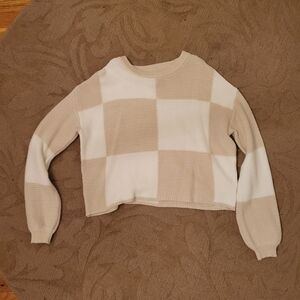 Jessica Simpson Cream and White Knit Sweater